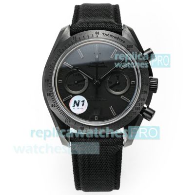 N1 Factory Swiss Omega 9300 Speedmaster Dark Side of the Moon Black Ceramic Clone Watch 
